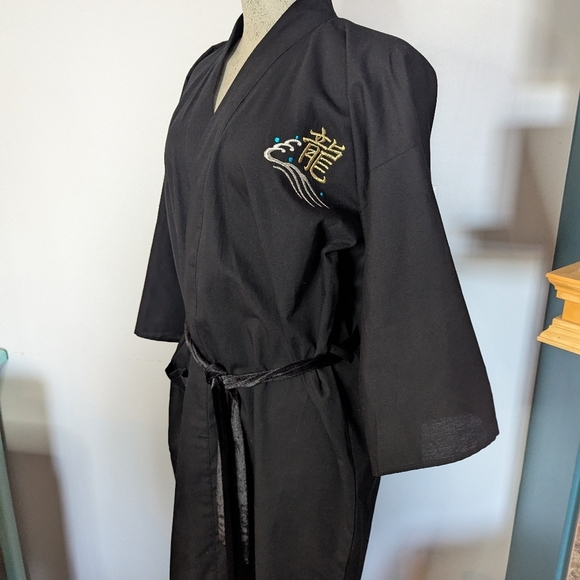 Vintage ICHIBAN Made In Japan Kimono With Gold Threaded Embroidery dragon Sz 42 - Picture 9 of 12